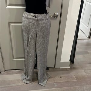 Ann Taylor Gray Wide-Leg Trousers